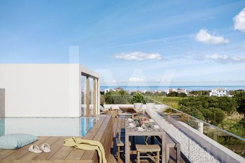 New 3 Bedroom Apartment with rooftop, sea view and private swimming pool in Pestana Porto Covo