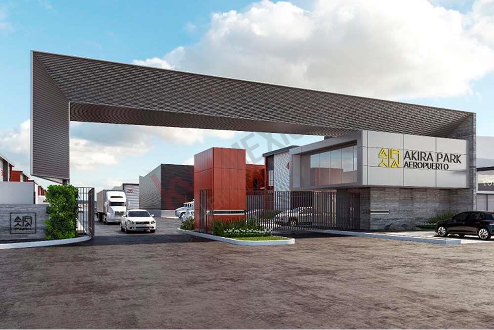 Nave industrial en renta de 500 m² con oficinas y mezzanine, dentro de parque con seguridad a solo 5 km del Aeropuerto AIQ