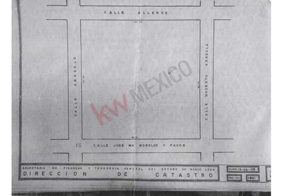 TERRENO EN EL CENTRO DE ALLENDE  A UNA CUADRA DE CARRETERA NACIONAL