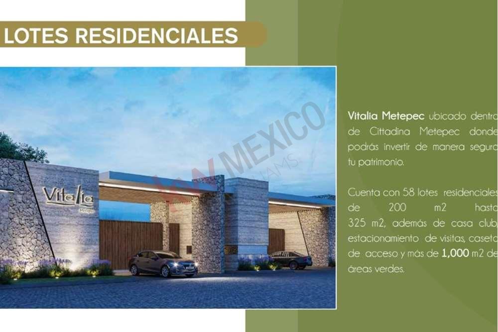 Lotes Residenciales en Metepec. Su ubicacion estrategica Garantiza el Valor de tu Inversión, Conocelos! Etapa 1 lote 10