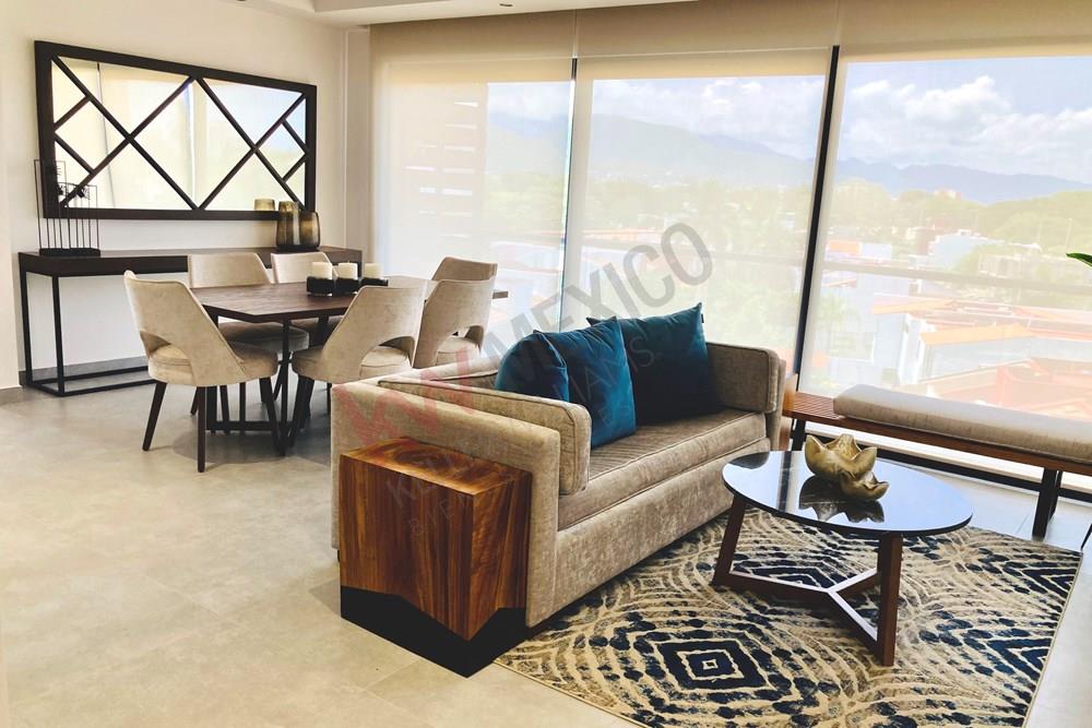 Céntrico departamento en Fluvial de 2 recámaras Amueblado RENTA