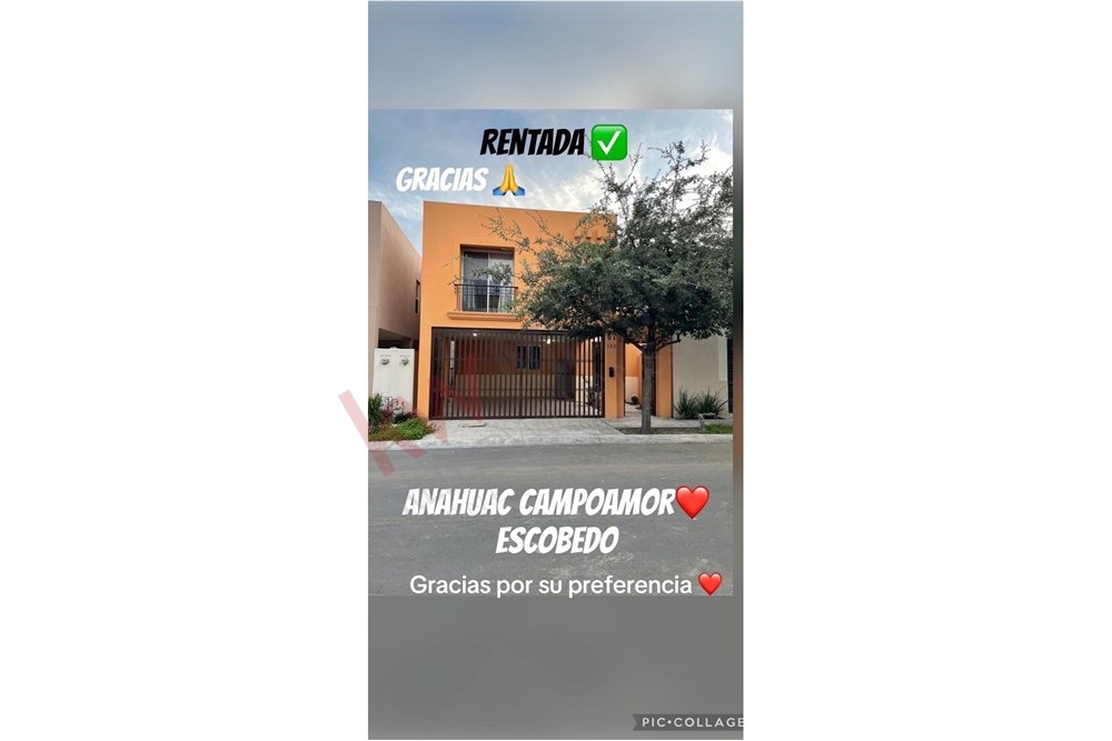 Casa Amueblada en renta en Anahuac Campo Amor Escobedo N.L.   $17,000