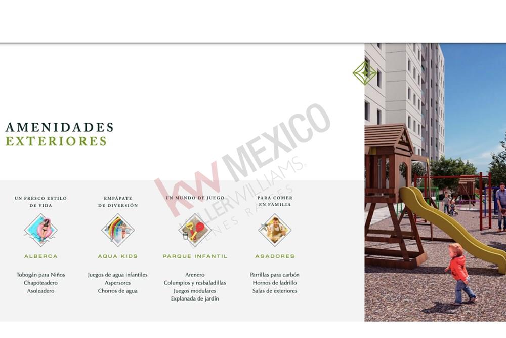 ¡Departamento en Excelente ubicación! Complejo exclusivo, más de 3,000m2 de amenidades al aire libre, asadores, salón de eventos, canchas, área de mascotas, alberca, chapoteadero. AMBIENTE FAMILIAR.