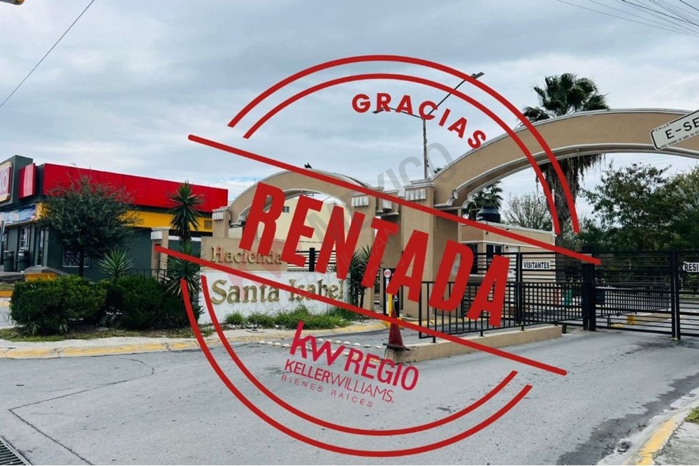 CASA EN RENTA FRACCIONAMIENTO HACIENDA SANTA ISABEL SEGUNDO SECTOR,APODACA N.L.