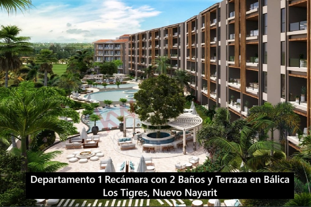 Departamento 1 Recámara con 2 Baños y Terraza en Bálica – Los Tigres, Nuevo Nayarit