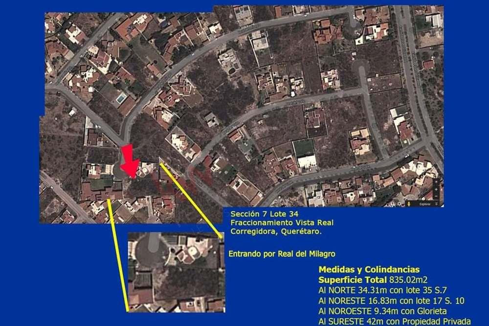 VENTA DE TERRENO PLANO AVAJO DE PRECIO AVALUO EN VISTA REAL, CORREGIDORA