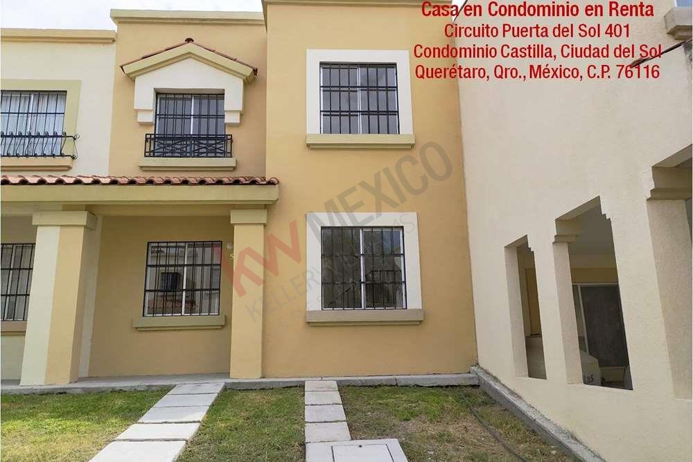 Casa en Condominio en Renta, Dos recamaras, Fraccionamiento UrbiVilla del  Real, Ciudad del Sol., 55 Condominio Castilla Circuito Puerta del Sol 401  Fraccionamiento Ciudad del Sol - Tu Casa Mi Casa