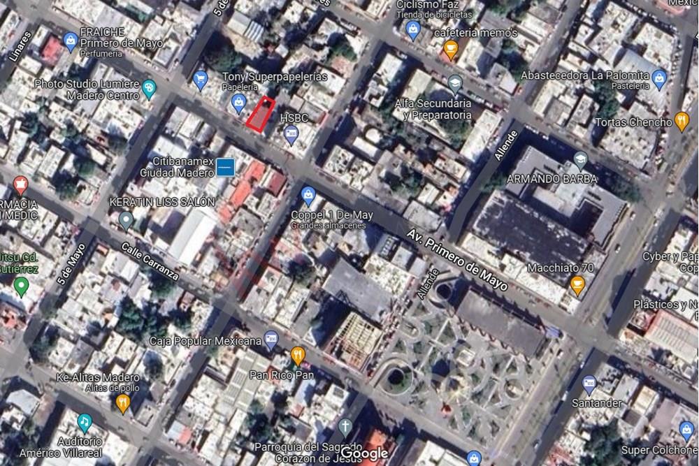 Terreno con construcción en Zona Comercial en Ciudad Madero