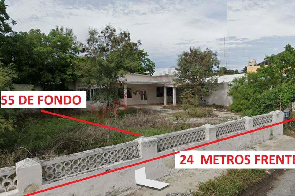 CASA PARA REMODELAR CON TERRENO DE CASI 1500 METROS CON 25 MTS DE FRENTE A  ESCASAS CUADRAS DE PASEO MONTEJO Y ZONA HOTELERA, Mérida General - Tu Casa  Mi Casa