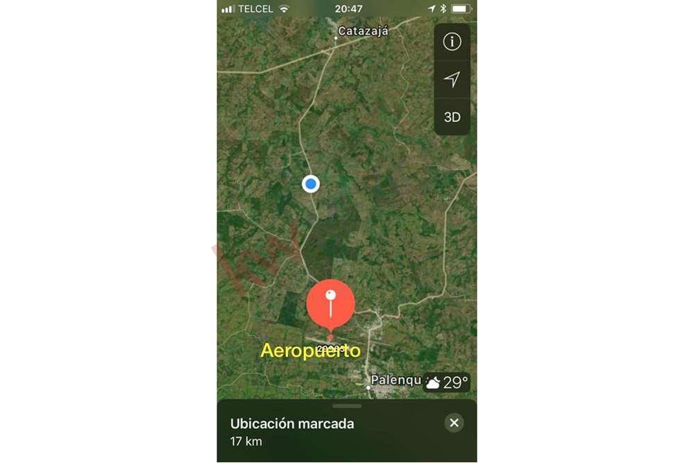 Terreno de 10 hectáreas a orilla de carretera de Catazajá a Palenque, Chiapas