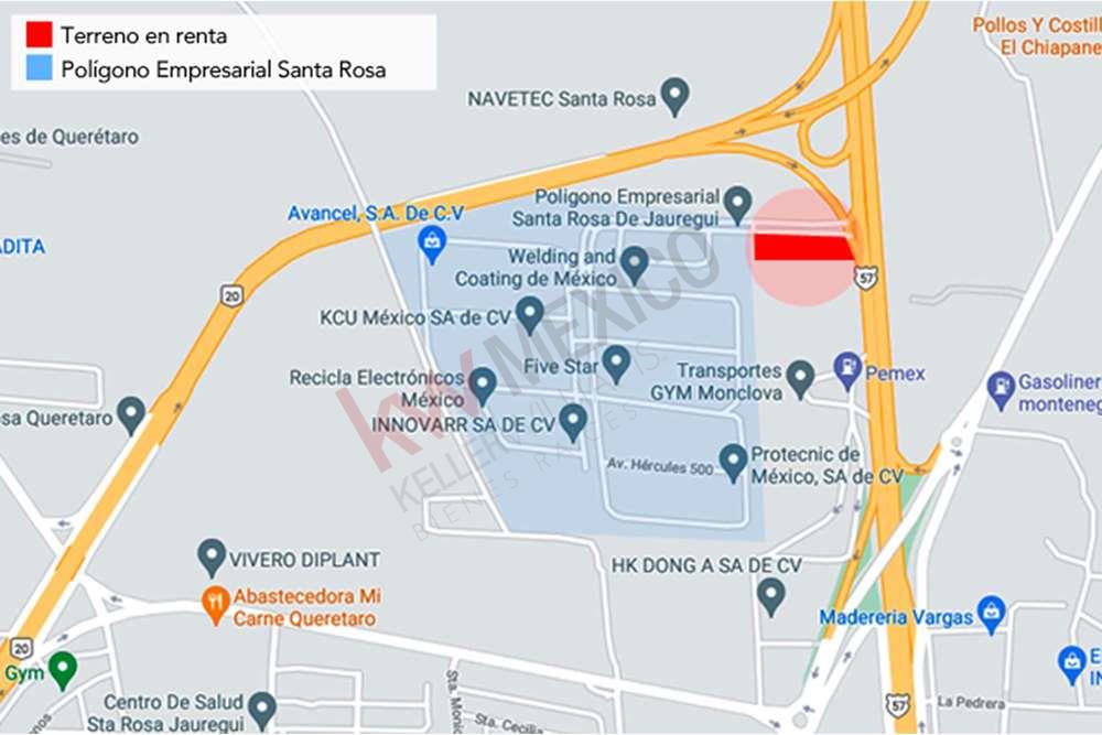 Terreno en venta ubicado en la esquina de la carretera 57 y Libramiento Norponiente. Área: 2,604 m²