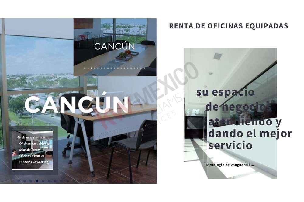 RENTA Oficinas amuebladas con todos los servicios En Av. Acanceh, Cancún, QR