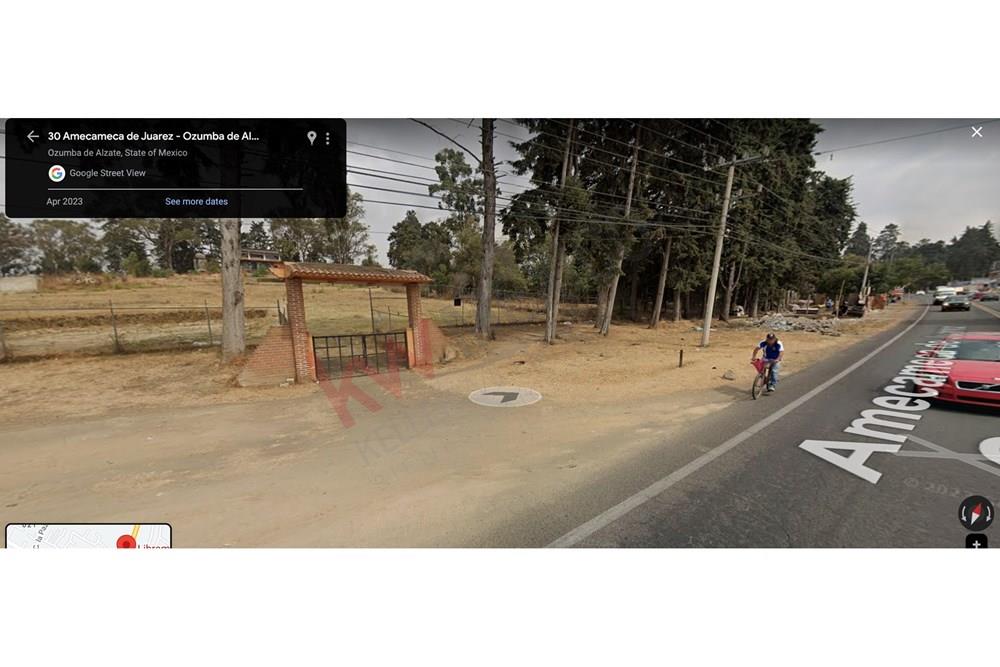 Terreno con vista espectacular al Volcán Popocatepetl, Pie de carretera