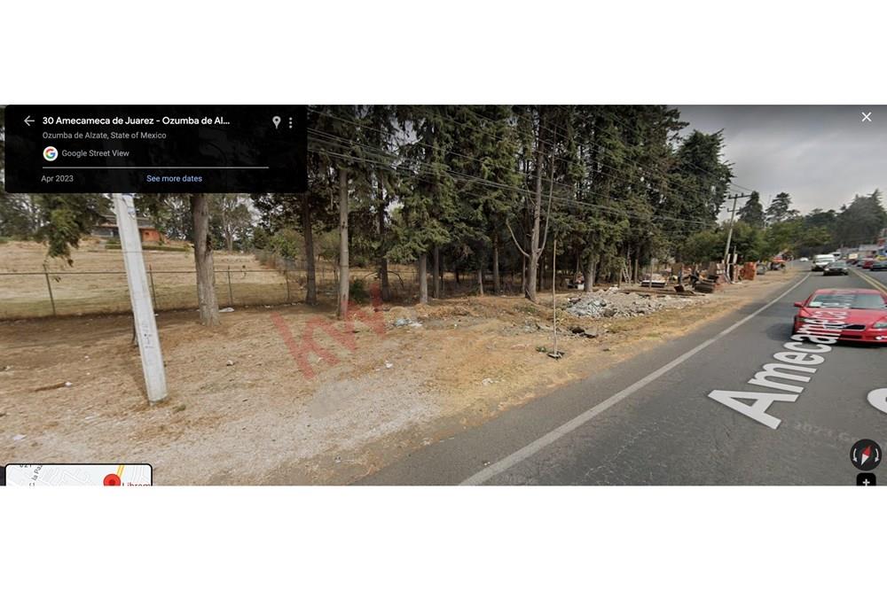 Terreno con vista espectacular al Volcán Popocatepetl, Pie de carretera