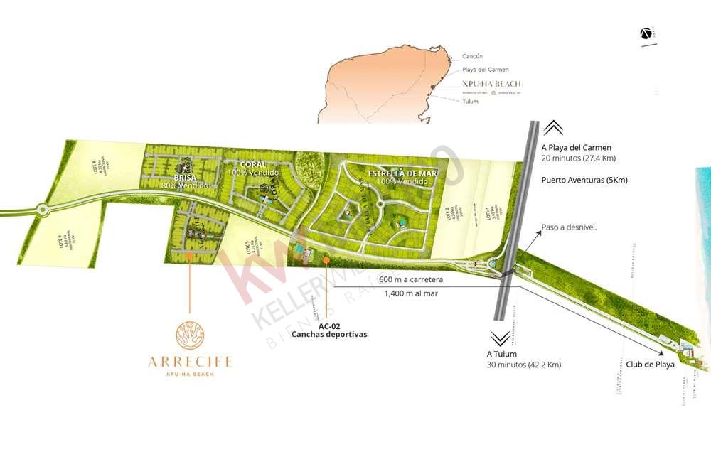 TERRENO RESIDENCIAL EN VENTA EN LA RIVIERA MAYA CON CASA CLUB PRIVADO FRENTE AL MAR
