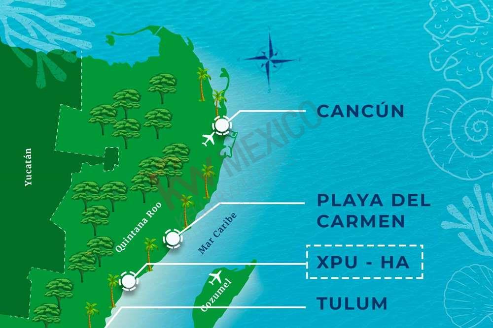 TERRENO RESIDENCIAL EN VENTA EN LA RIVIERA MAYA CON CASA CLUB PRIVADO FRENTE AL MAR