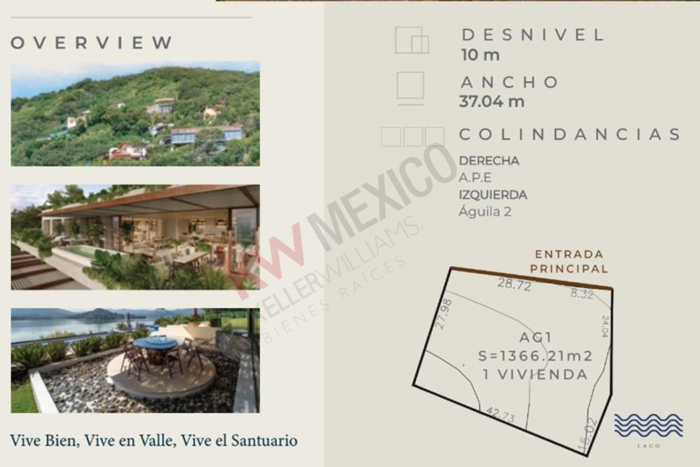 Venta de Terreno de 1257.09 m2 en el Santuario fraccionamiento ecológico (Águila 1)