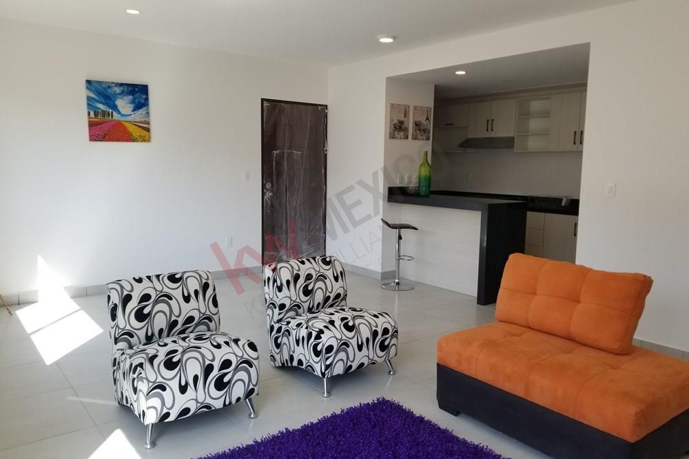 Estrene departamento en Lerma Edo. Méx. a 25 min de Santa Fe y 1 km del Tren interurbano Lerma. 97 m2 3 rec.