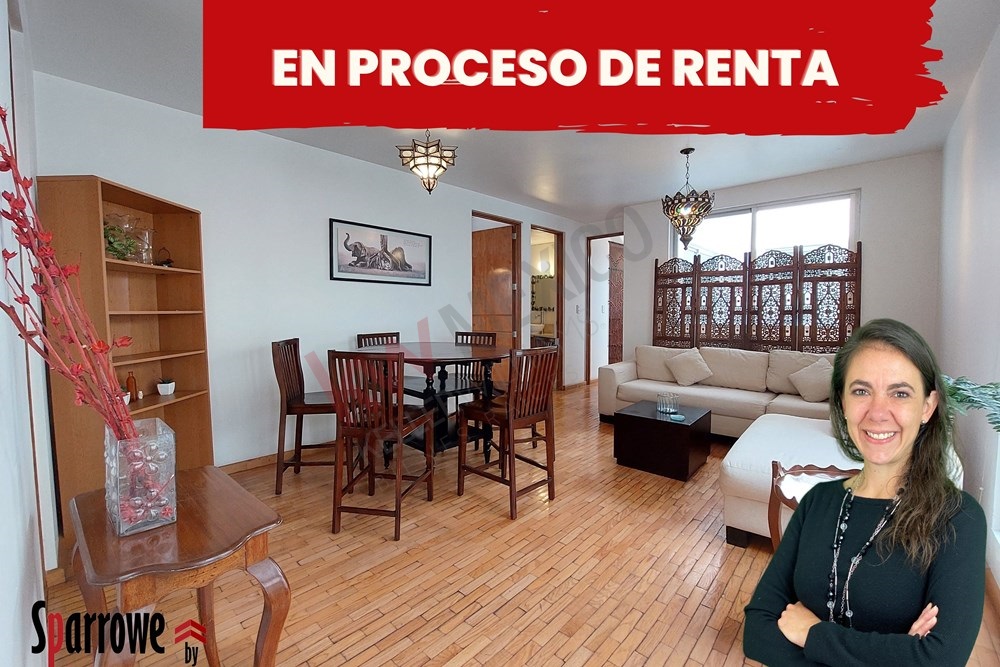 RENTA DEPARTAMENTO AMUEBLADO, NAPOLES, BENITO JUAREZ, CDMX.