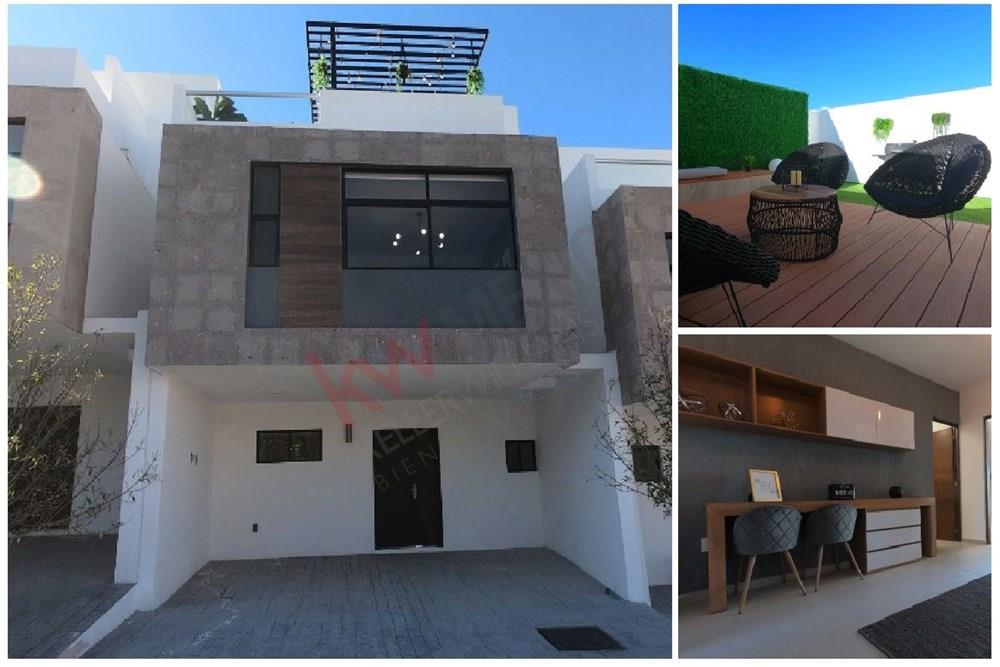CASAS EN VENTA EN ZIBATA CON ROOF GARDEN Y ESTACIONAMIENTO TECHADO