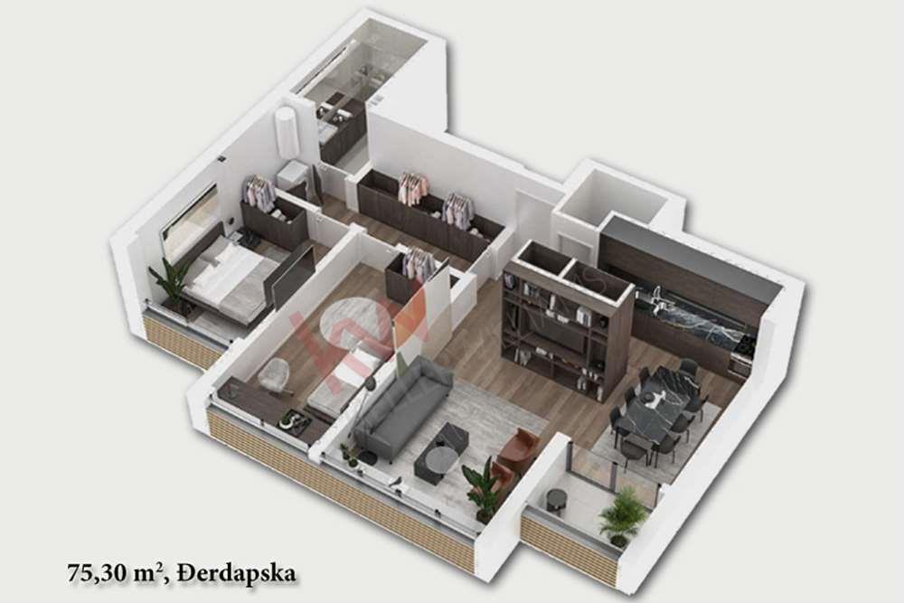 Apartment   For Sale, Đerdapska, Crveni krst, Vračar, Beograd, Serbia, 214.500 €