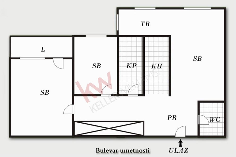 Apartment   For Sale, Bulevar Umetnosti, Novi Beograd, Beograd, Serbia, 159.000 €