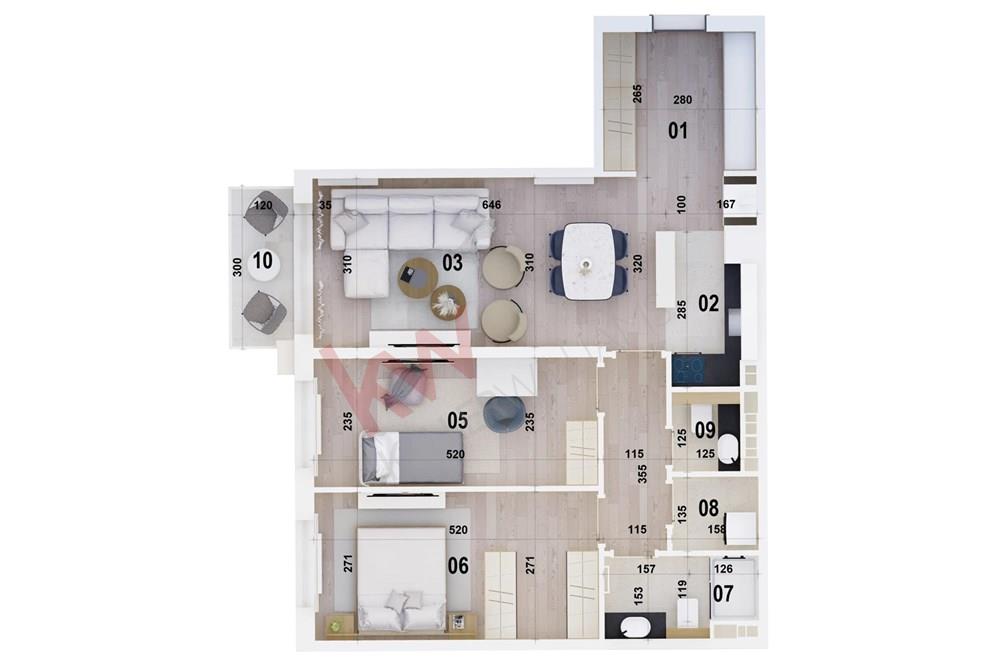 Apartment   For Sale, Nodilova, Čukarica, Beograd, Serbia, 206.000 €